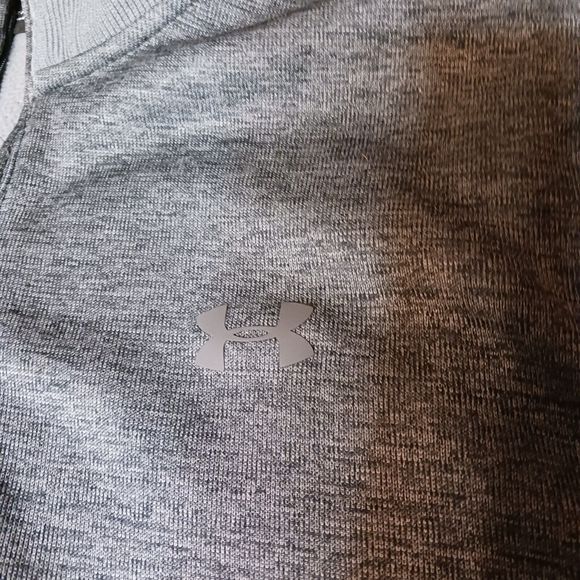 Under Armour Men's Large Golf Storm Sweater Gray Fleece 1/4 Zip Long Sleeve - Picture 11 of 15